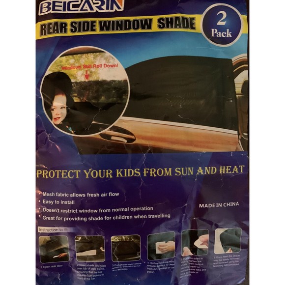 2 Pack Rear Side Window Shade For Car - Picture 1 of 3
